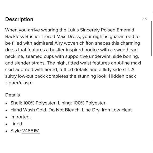 $99 Lulus Sincerely Poised Emerald Backless Bustier Tiered Maxi Dress size mediu - Picture 4 of 9